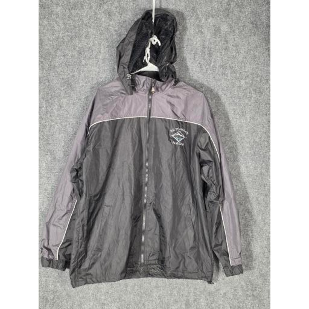 Vtg Ketchikan Alaska Graphic Windbreaker Jacket Mens XL Full Zip Hooded Outdoor